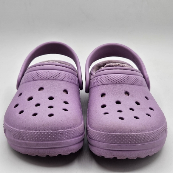 Crocs fleece lined clog purple lilac size 1 - Picture 9 of 15